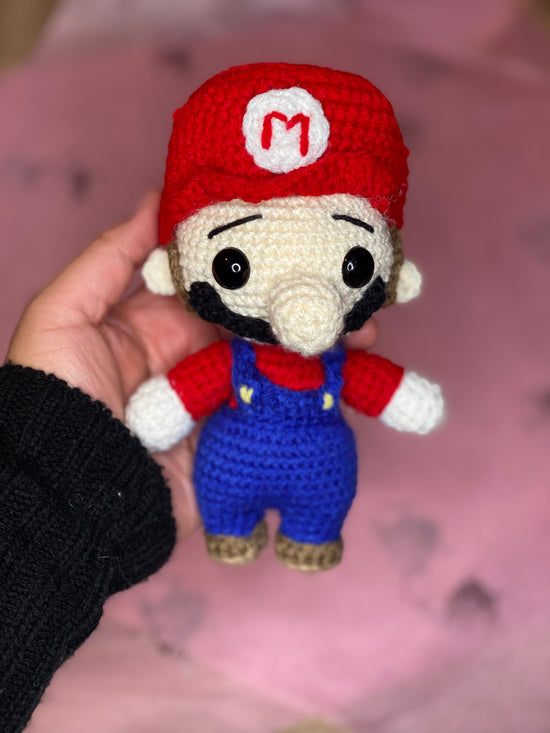 Mario from Mario bros. Amigurumi doll